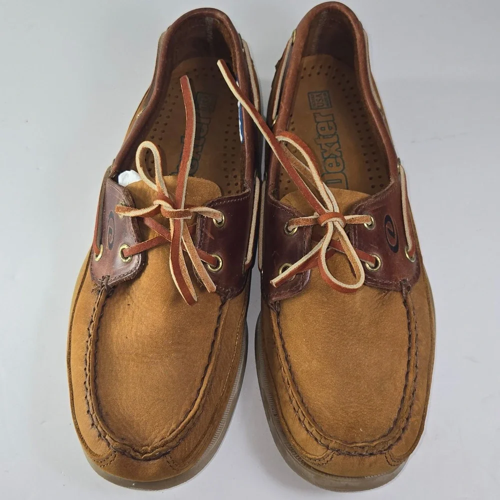 Dexter USA Mens Brown Suede Leather Boat Shoes Size 9.5 M